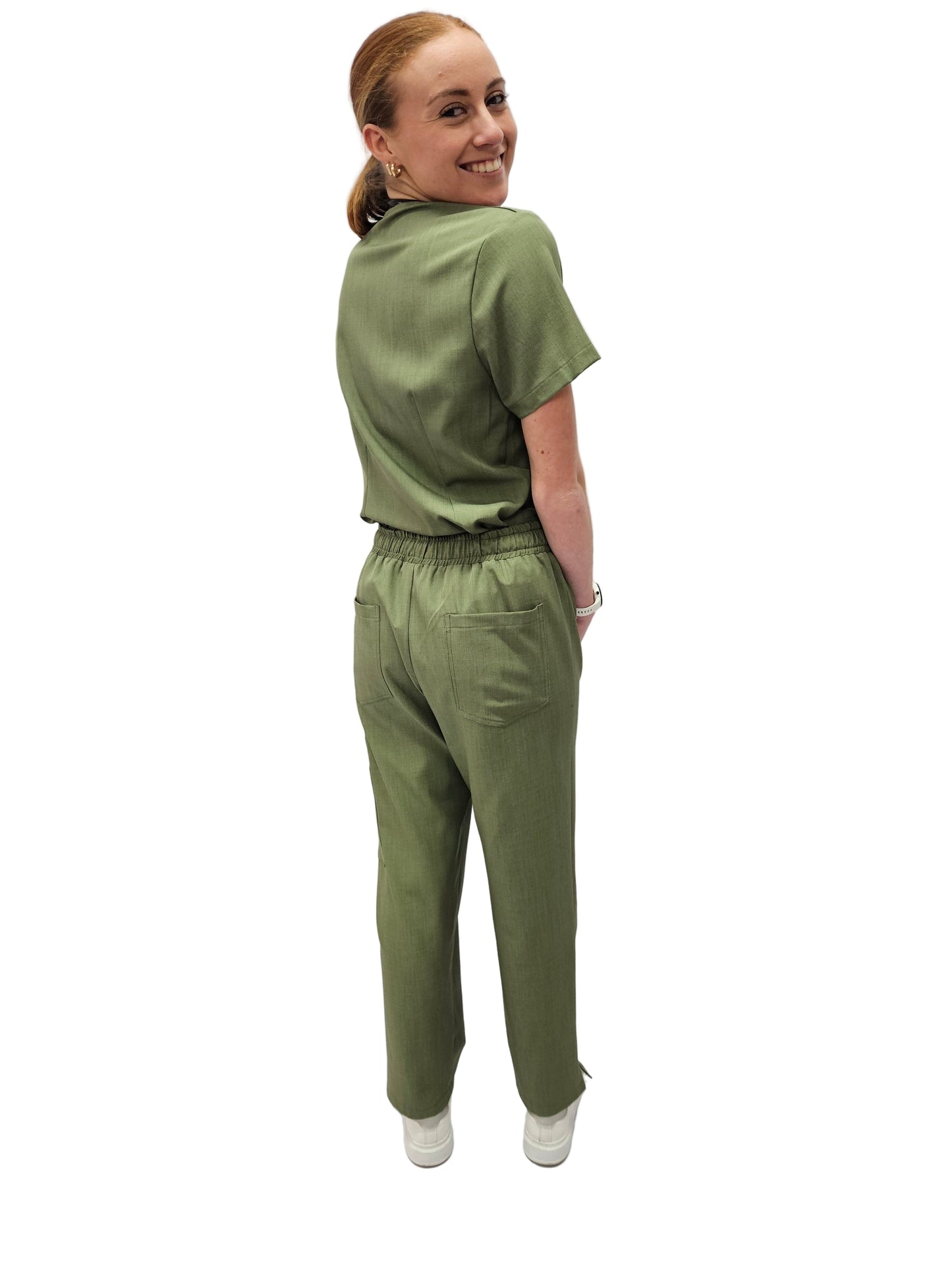 Scrub Top Ladies Olive