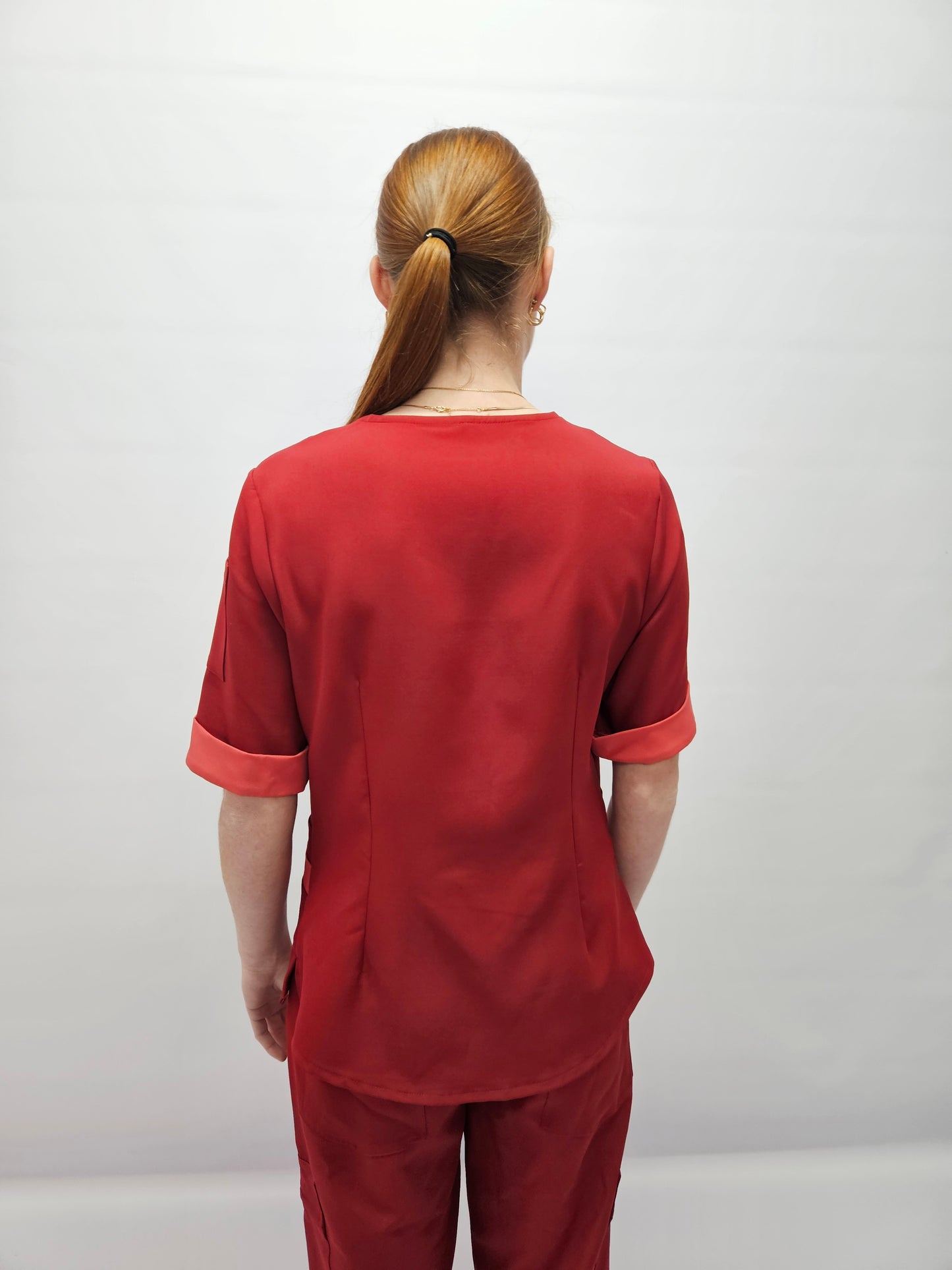 The Matron’s Colour Block 5 Pocket Ultra Scrubs Ladies Top