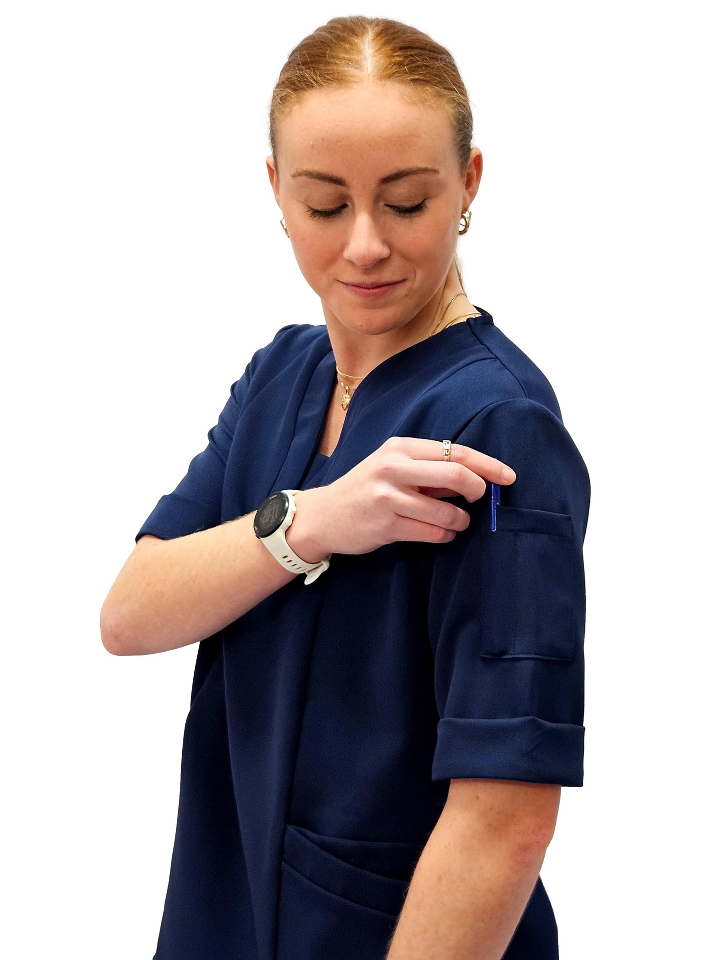 Scrub Top Ladies Navy