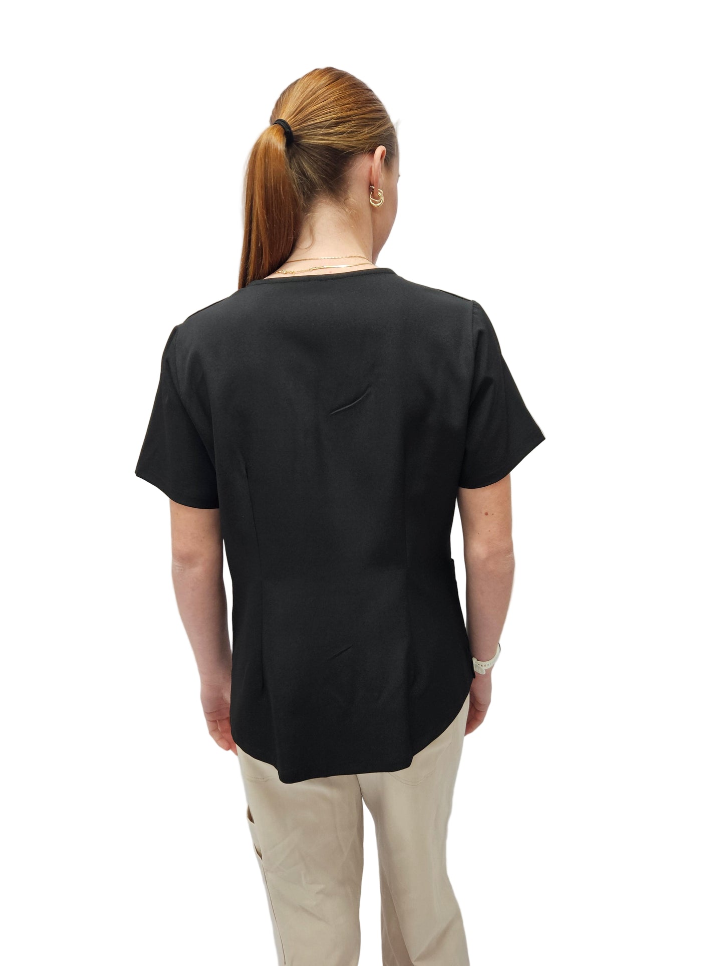 Scrub Top Ladies Black