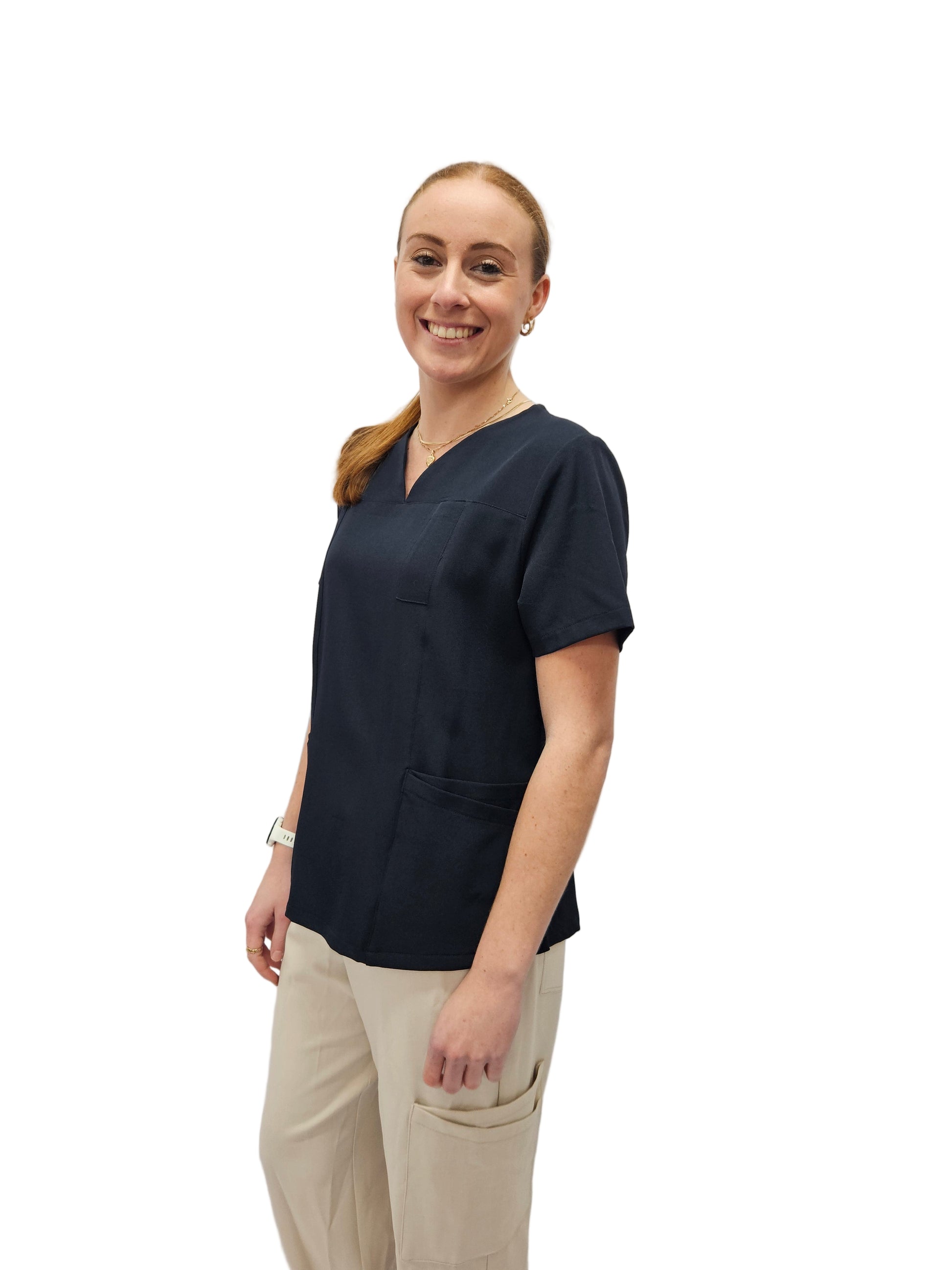 Scrub Top Ladies Dark Navy