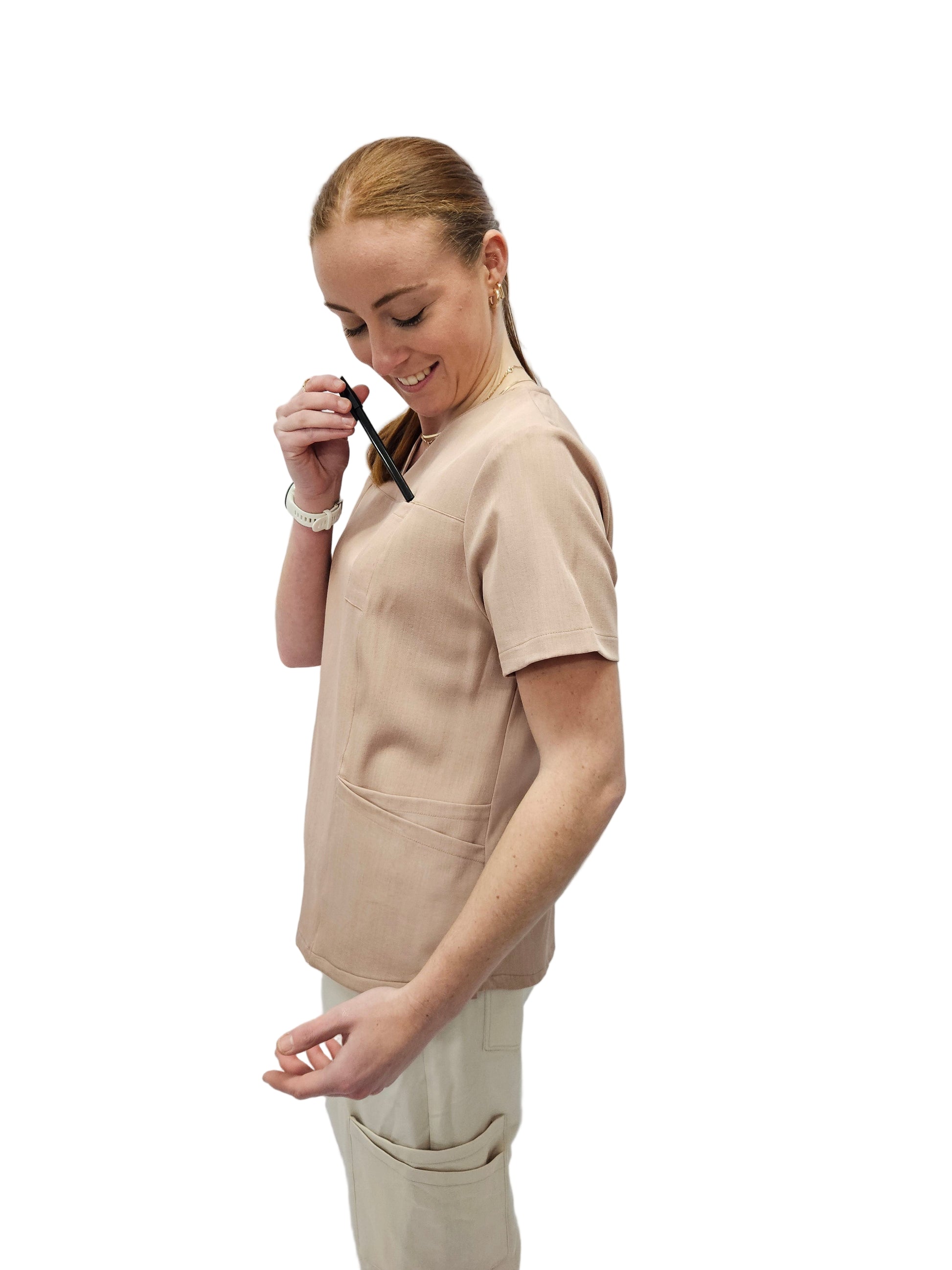 Scrub Top Ladies Soft Rose