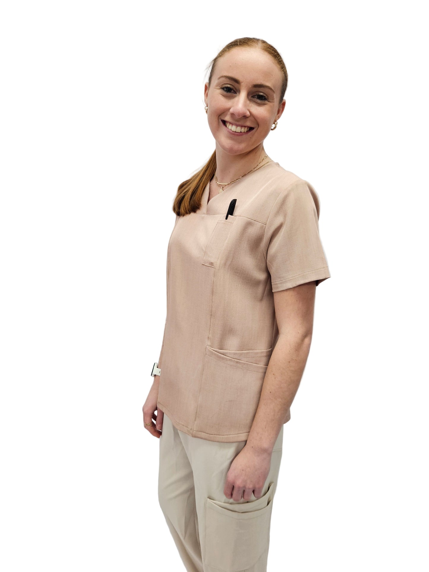 Scrub Top Ladies Soft Rose