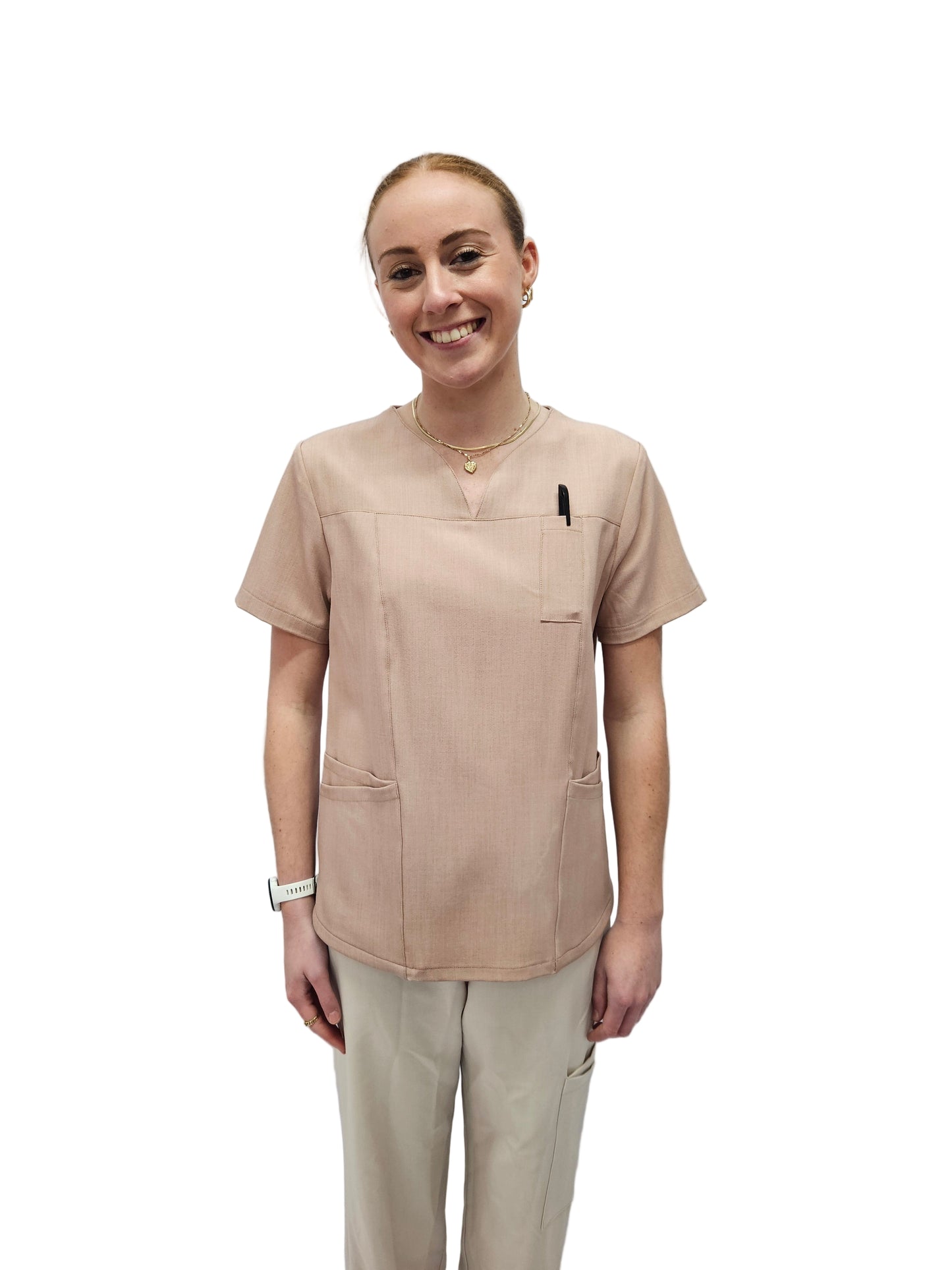 Scrub Top Ladies Soft Rose