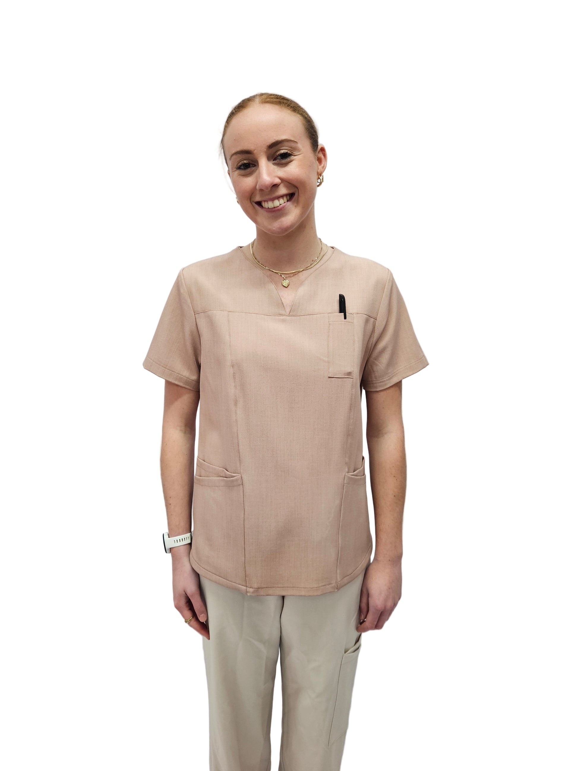 Scrub Top Ladies Soft Rose