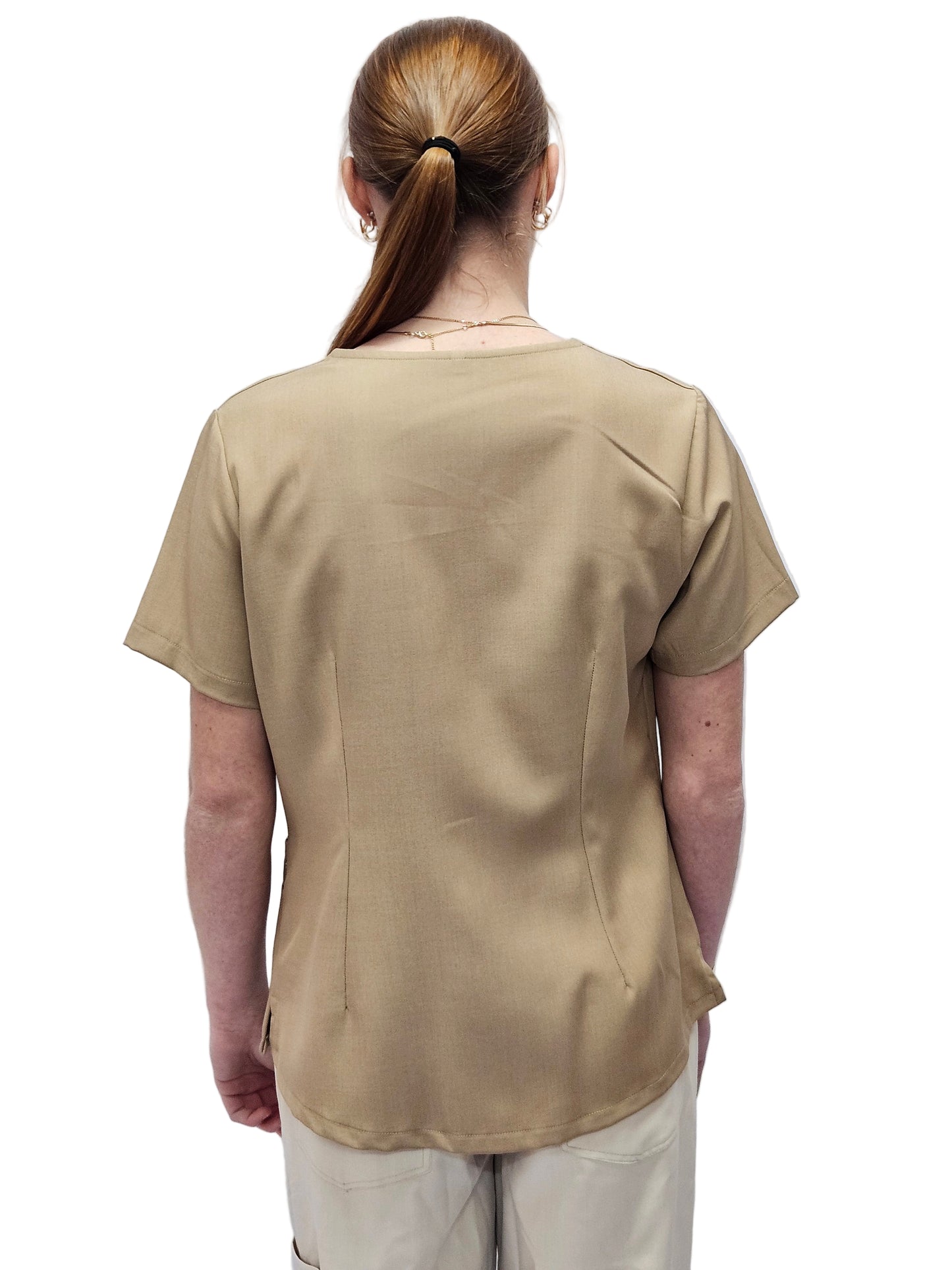 Scrub Top Ladies Stone