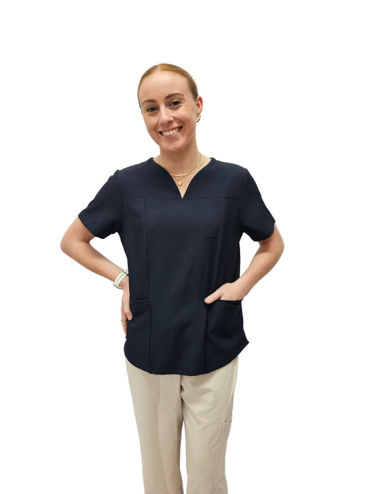 Scrub Top Ladies Dark Navy