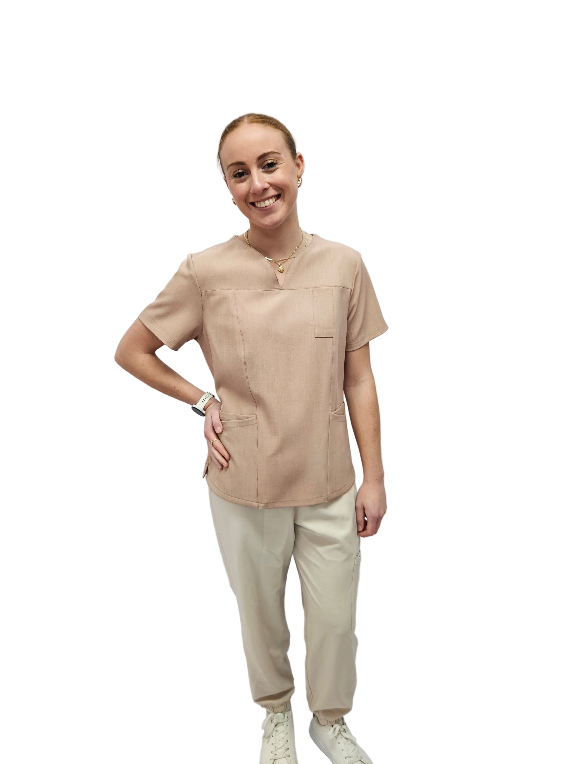 Scrub Top Ladies Soft Rose
