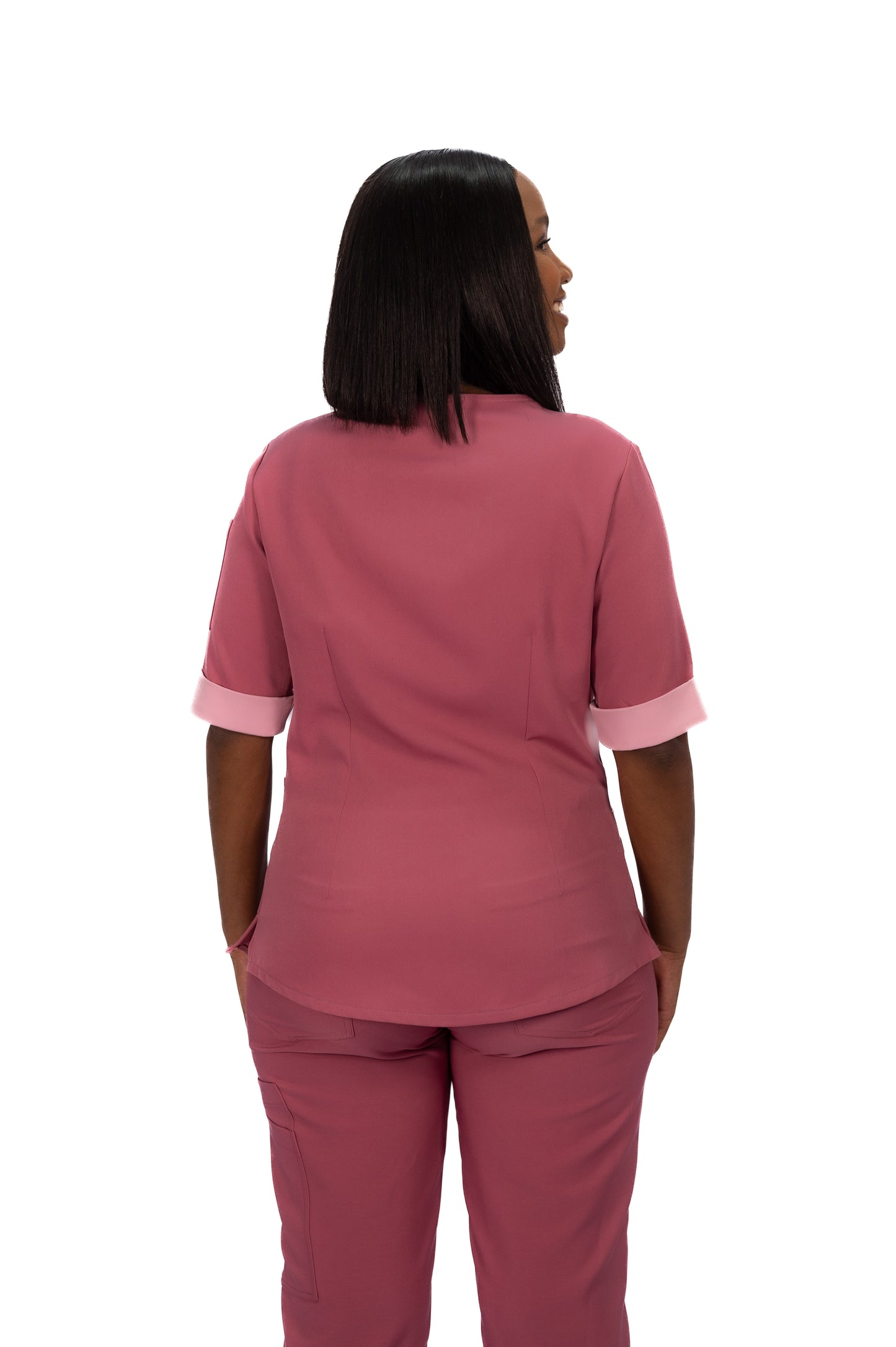 The Matron’s Colour Block 5 Pocket Ultra Scrubs Ladies Top