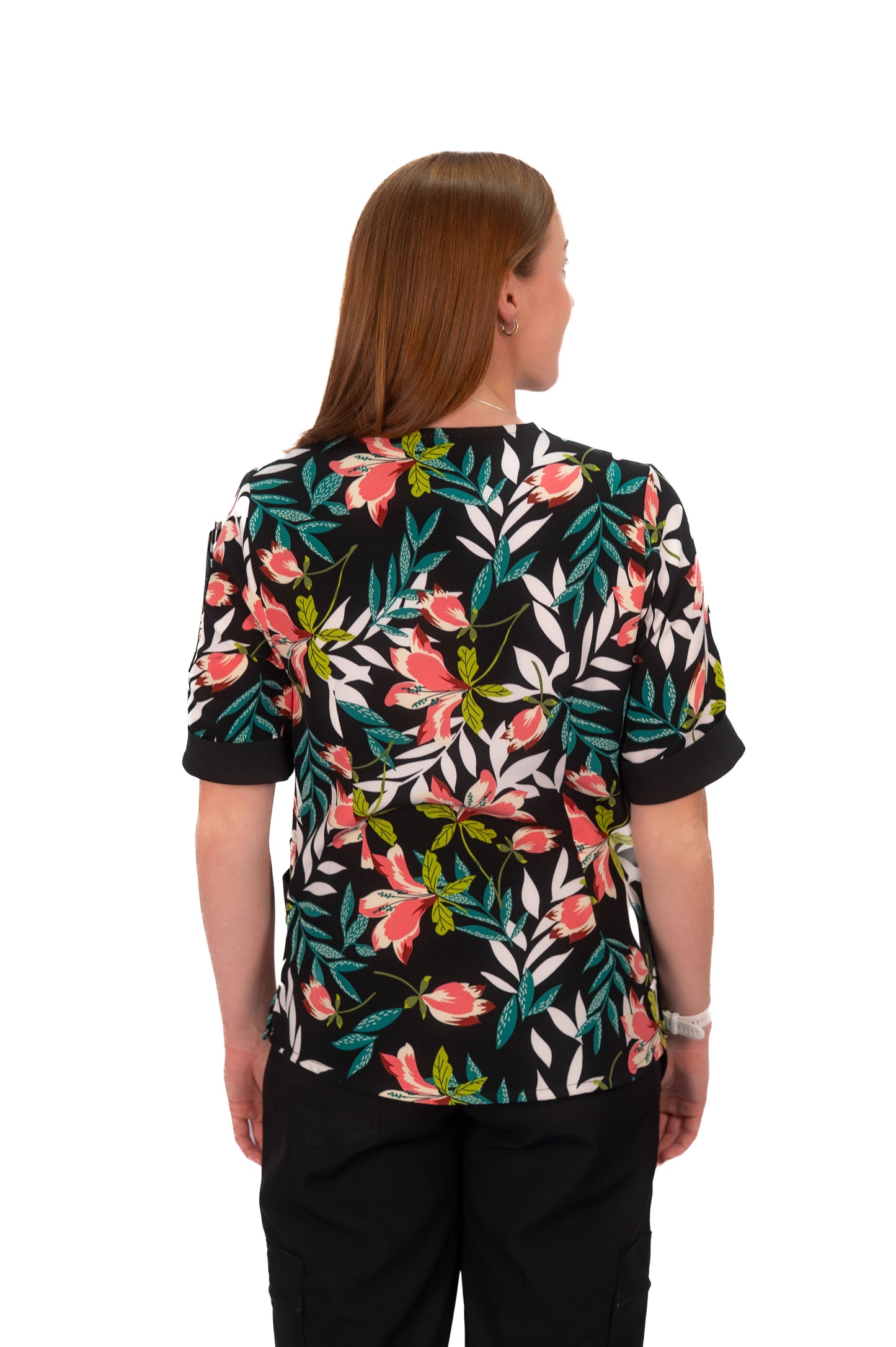 The Matron’s Print 5 Pocket Ultra Scrubs Ladies Top
